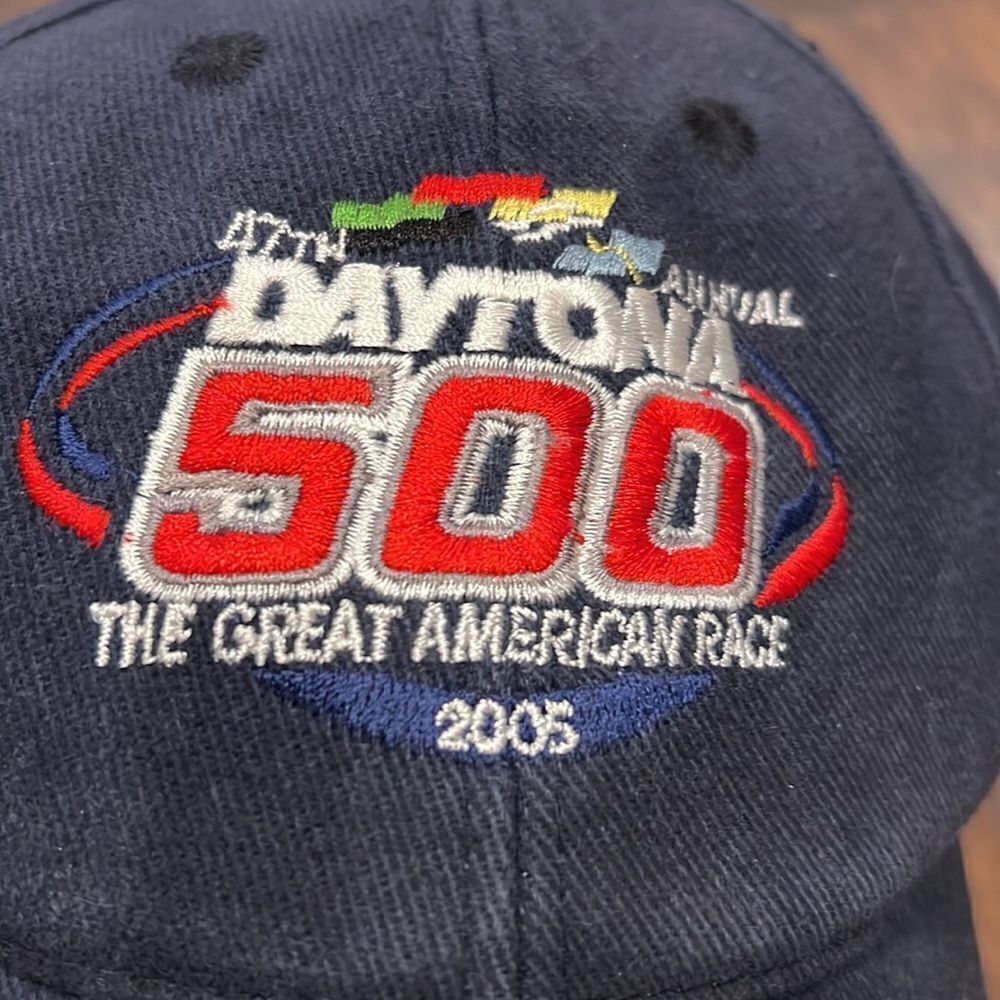 Daytona 500 Eagle One adjustable 2005 Navy Blue Hat NASCAR Racing Baseball Cap - Picture 2 of 6